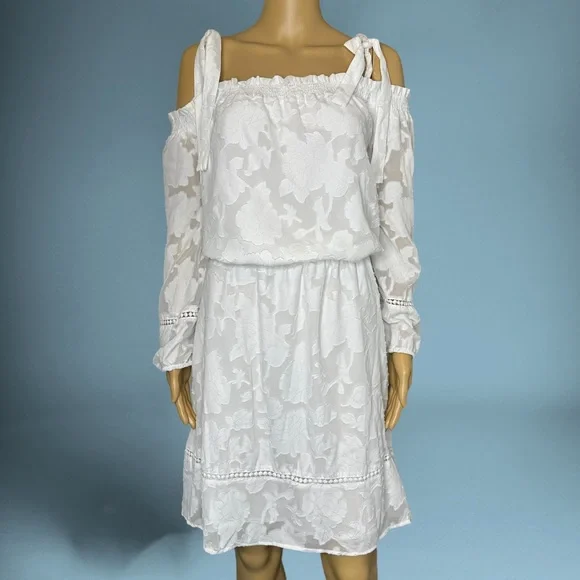 kaari blue dresses Kaari Blue Size XS Dress Blue white Stripe Ruffle Women NWT